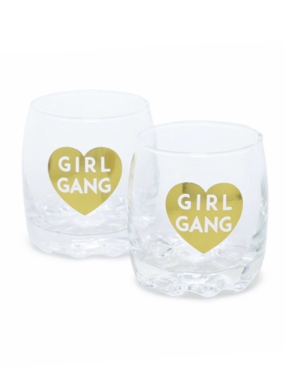 Shot Glass Set Of 4  “Girl Gang” Drinkware Bar Shot Glasses